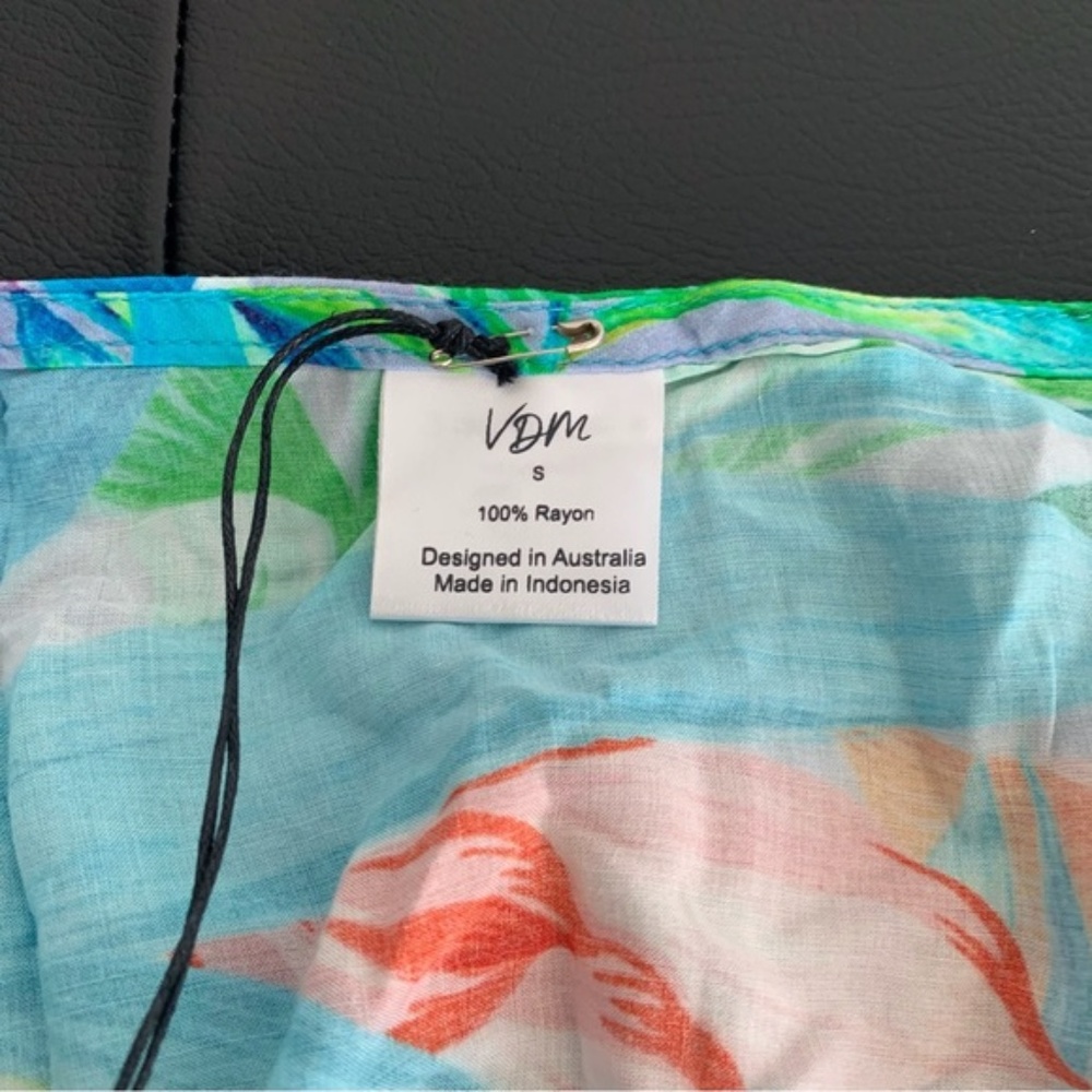 SALE☀️
 x VDM The Label JEMMA HAWAIIAN TROPIC COVER-UP TOP Resort Wear - Picture 9 of 9